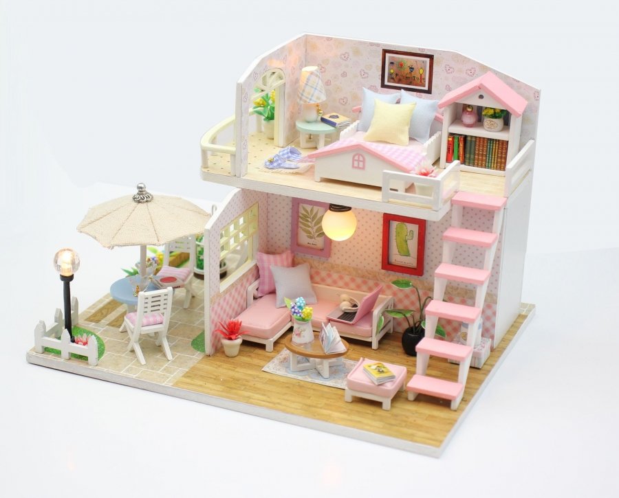 

Румбокс 3D конструктор DIY Cute Room M033 Pink Loft