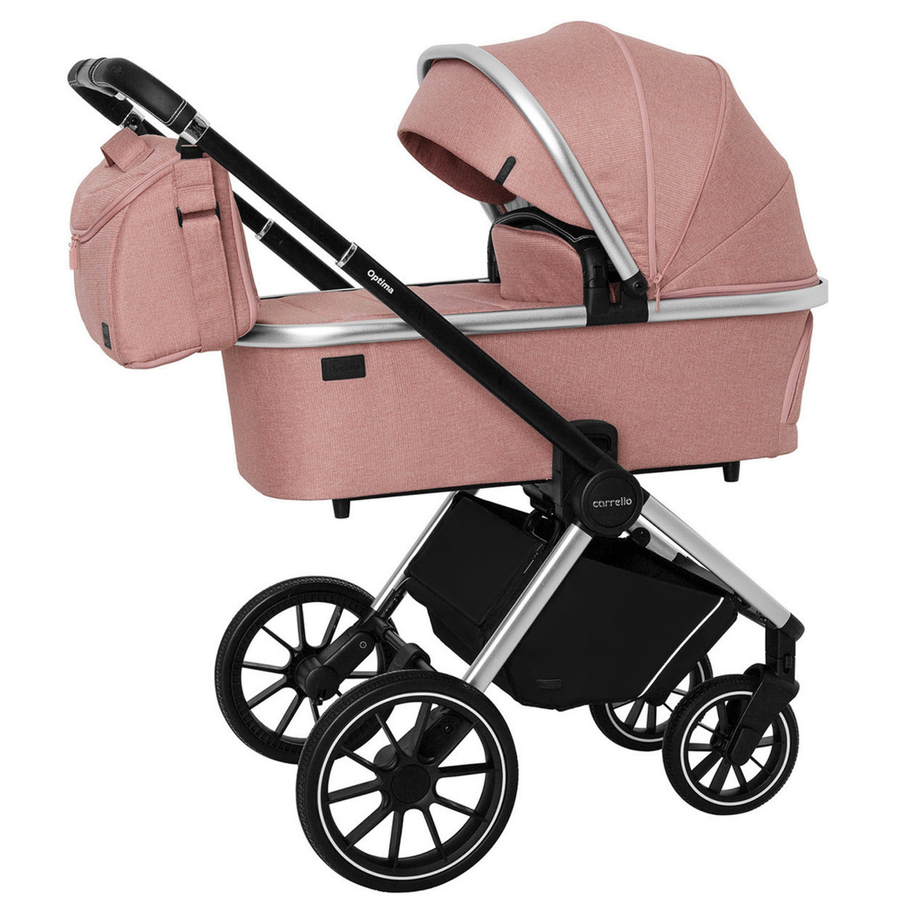 

Коляска детская универсальная CARRELLO Optima CRL-6503 (2in1) Hot Pink в льне