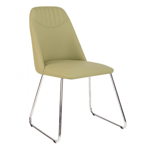 

Стул обеденный кухонный MILANA CFS chrome металл + кожзам Eco-45 цвет Светло-зеленый Новый Стиль