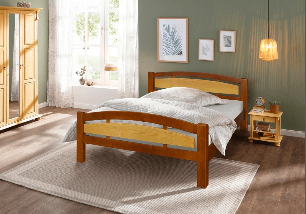 

Кровать из натурального дерева сосна Джерси 160x200 яблоня/ольха Stemma