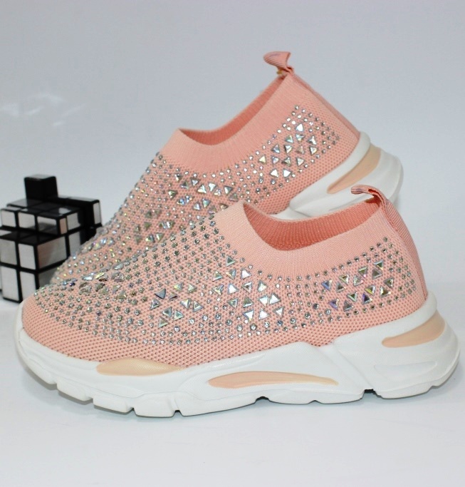 

Кроссовки в стразах Kimboo C402-3 l.pink 33 21.0см розовый