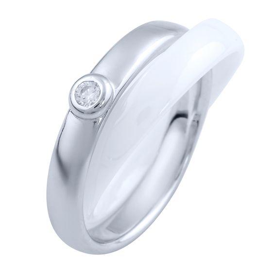 

Серебряное кольцо с керамикой 1765043 17.5 размер