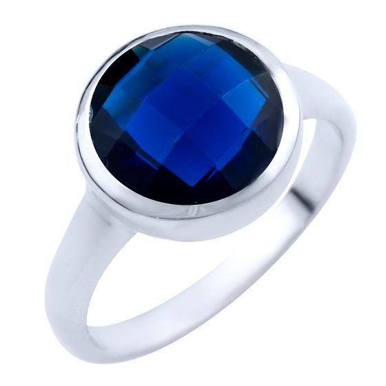 

Серебряное кольцо с сапфиром nano 1825358 16.5 размер