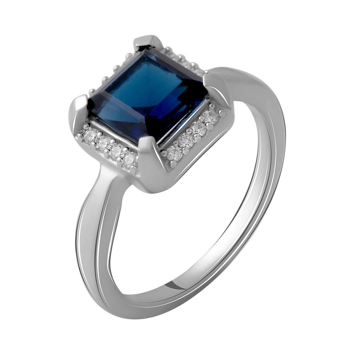 

Серебряное кольцо с сапфиром nano 1.793ct 2059615 16,5 размер