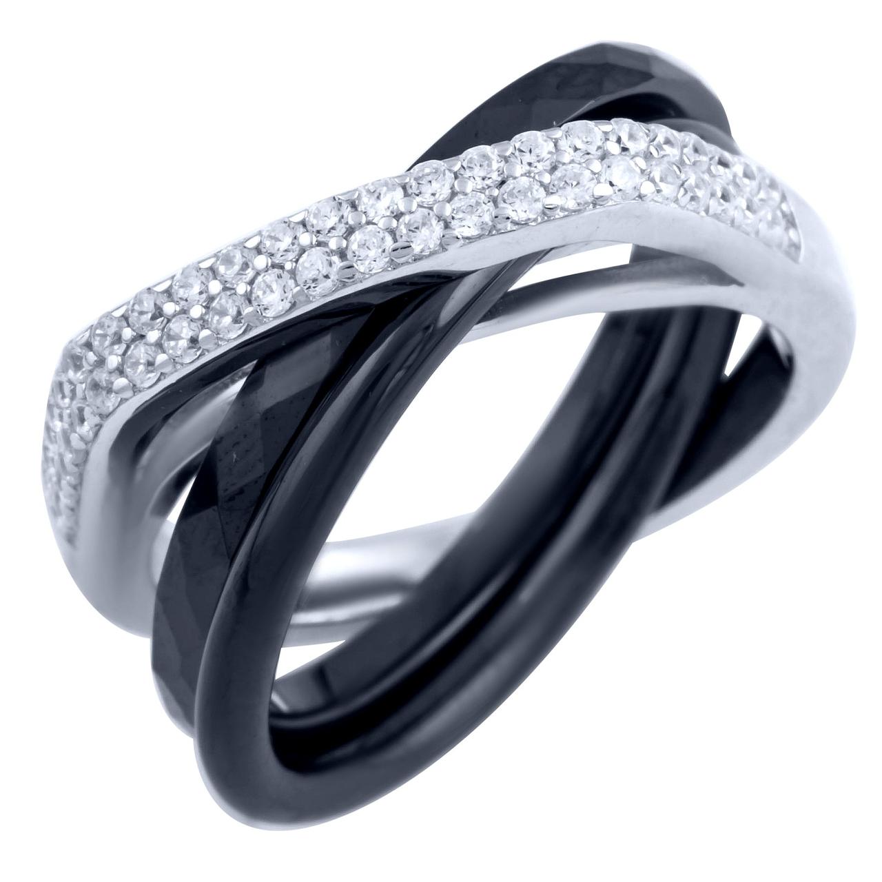 

Серебряное кольцо с керамикой 1903988 17 размер