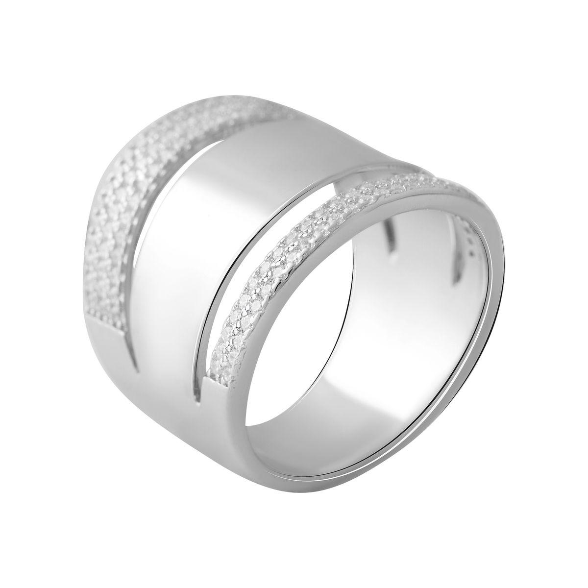 

Серебряное кольцо с фианитами 2056706 16,5 размер