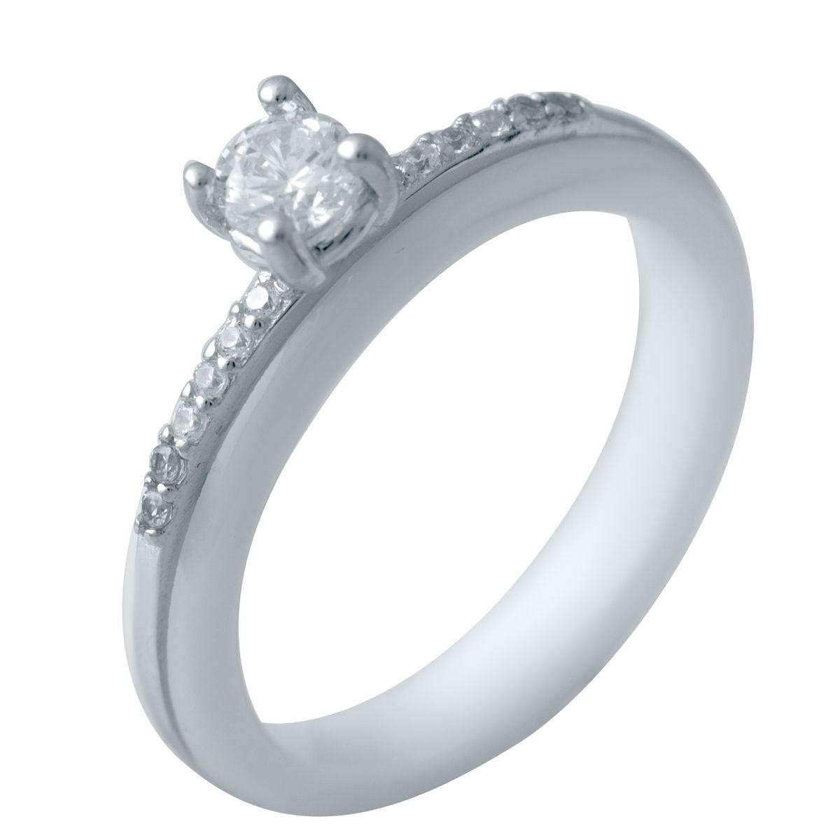 

Серебряное кольцо с керамикой 2032571 18,5 размер