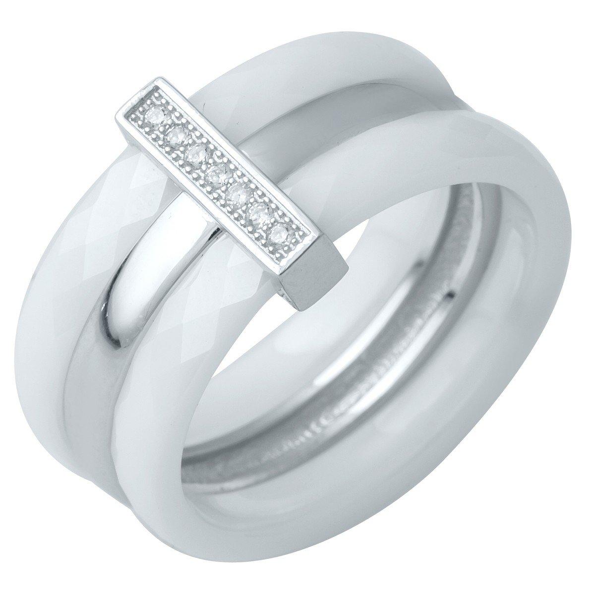 

Серебряное кольцо с керамикой 0481791 16,5 размер