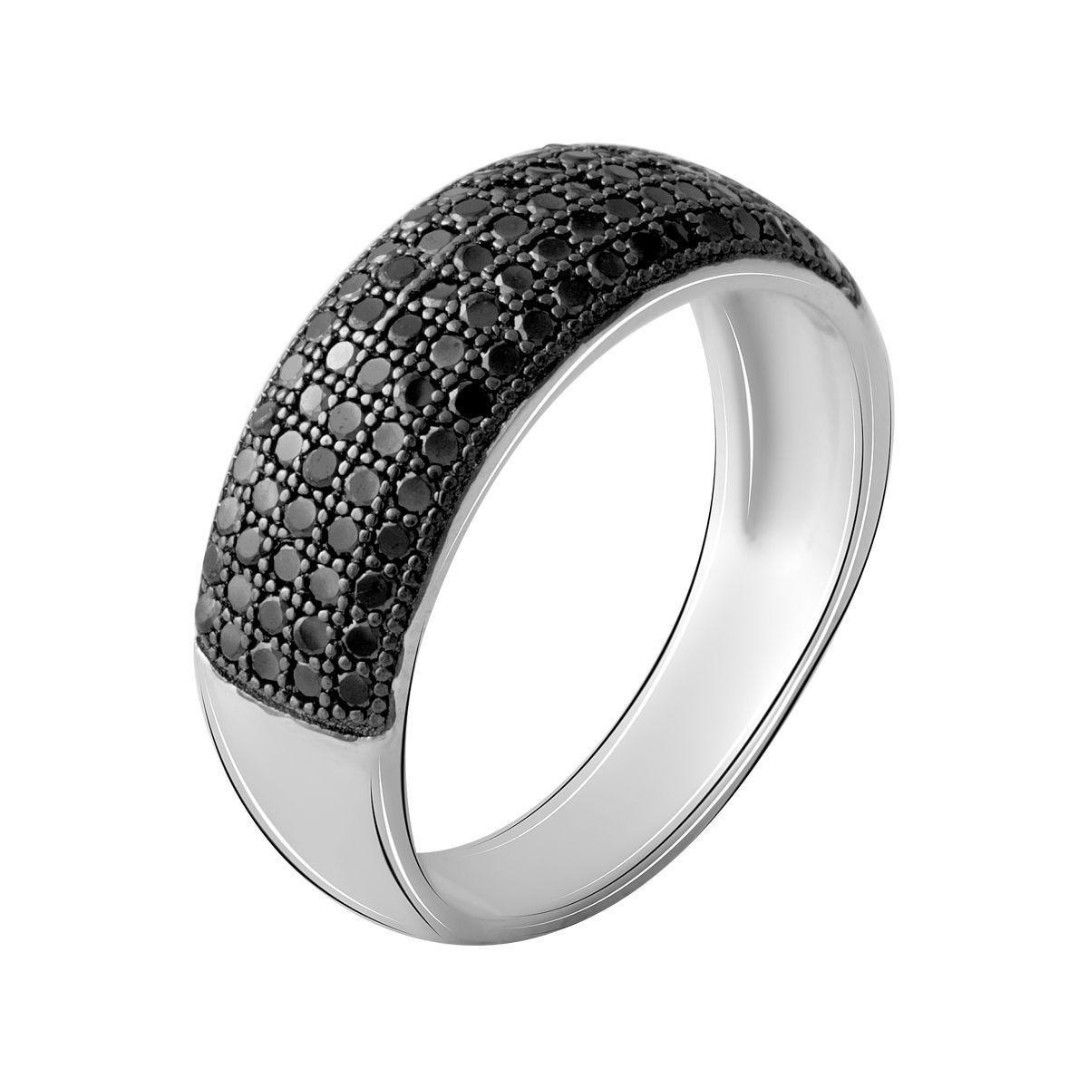 

Серебряное кольцо с фианитами 2067559 17.5 размер