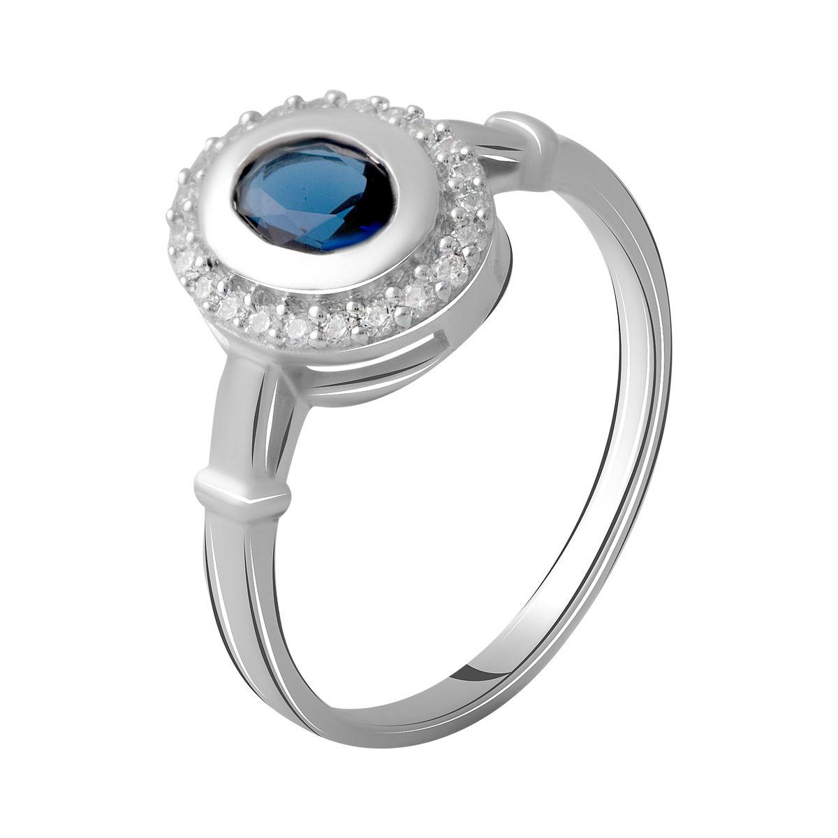 

Серебряное кольцо с сапфиром nano 0.868ct 1509852 18 размер