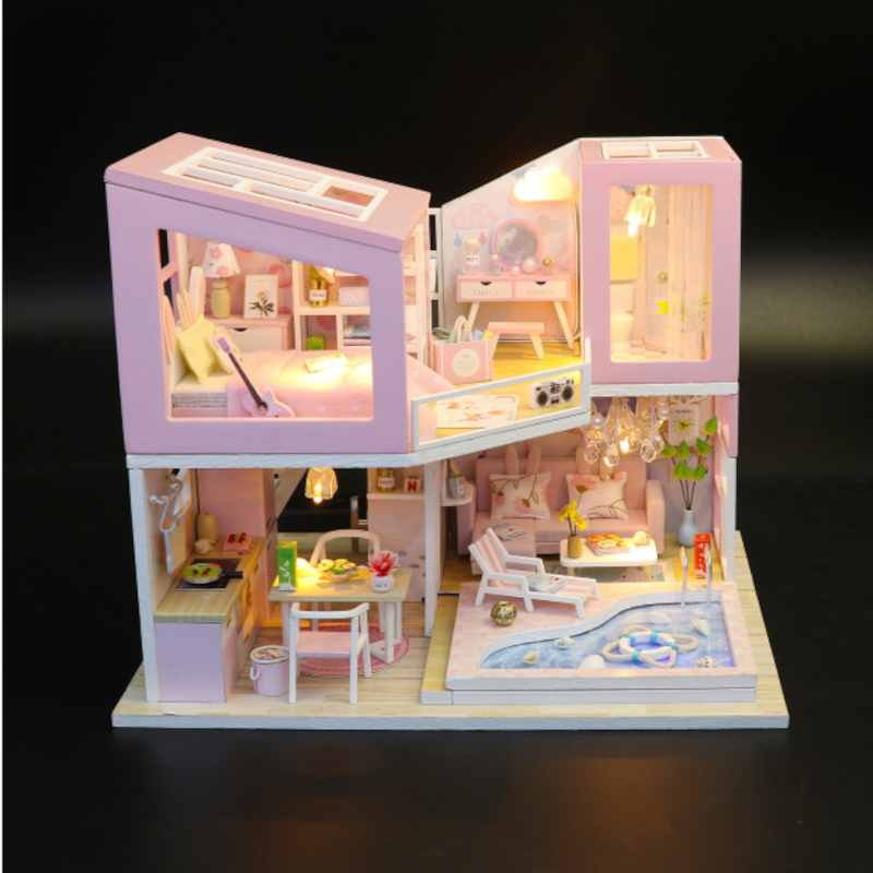 

3D Интерьерный конструктор DIY House Румбокс Hongda craft Первая любовь (M915)