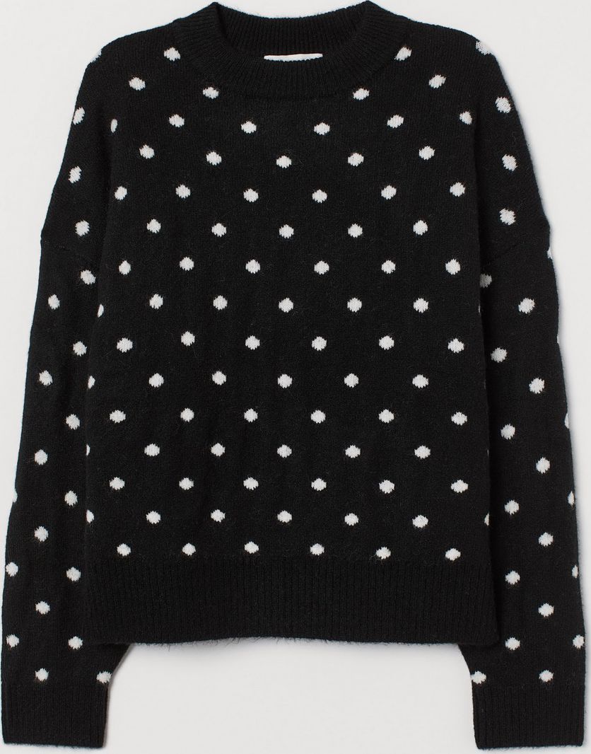 

Джемпер H&M 0826492-1 XS Черный в горох