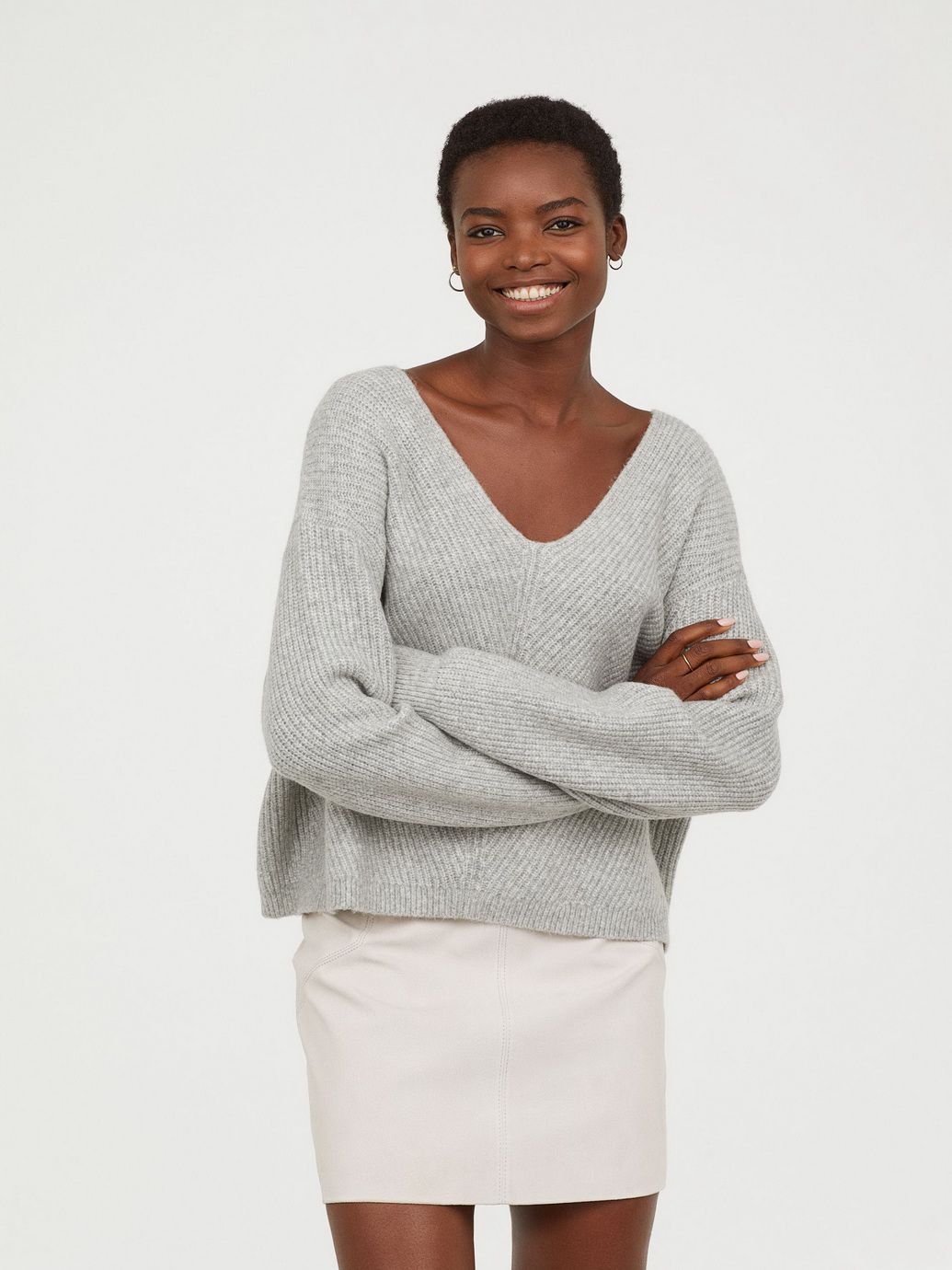 

Пуловер H&M 0662935-8 M Серый