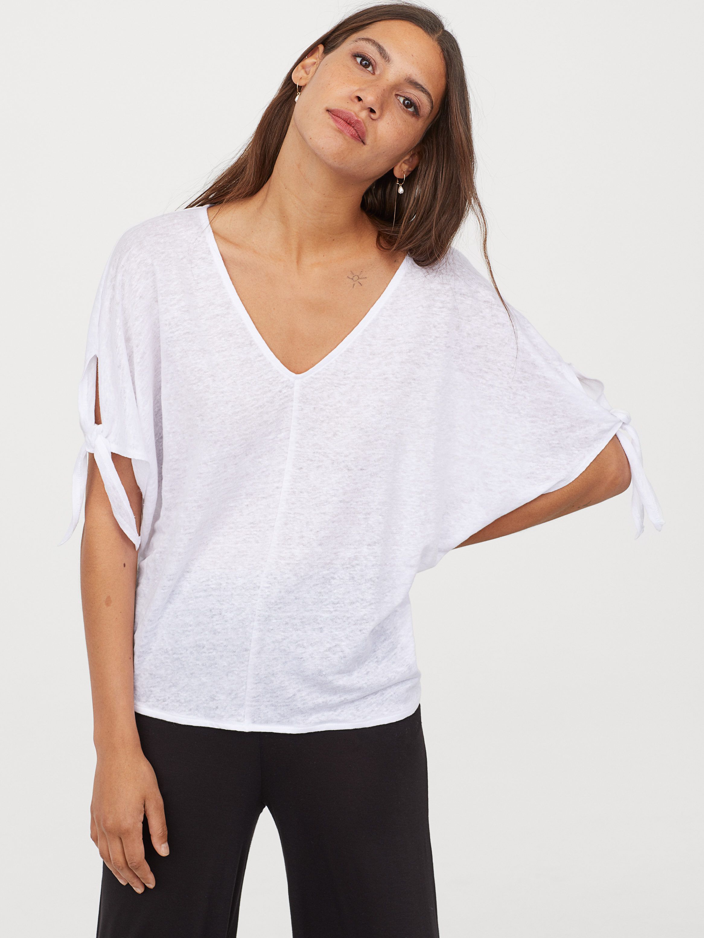 

Футболка H&M 0708471-0 S Белая