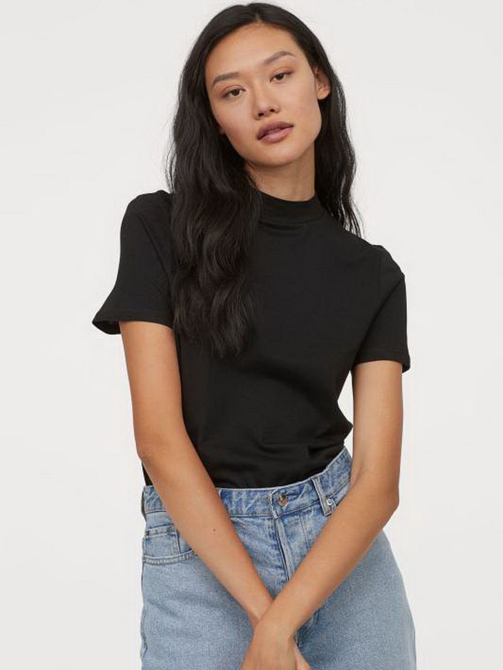 

Футболка H&M 0790096-0 L Черная
