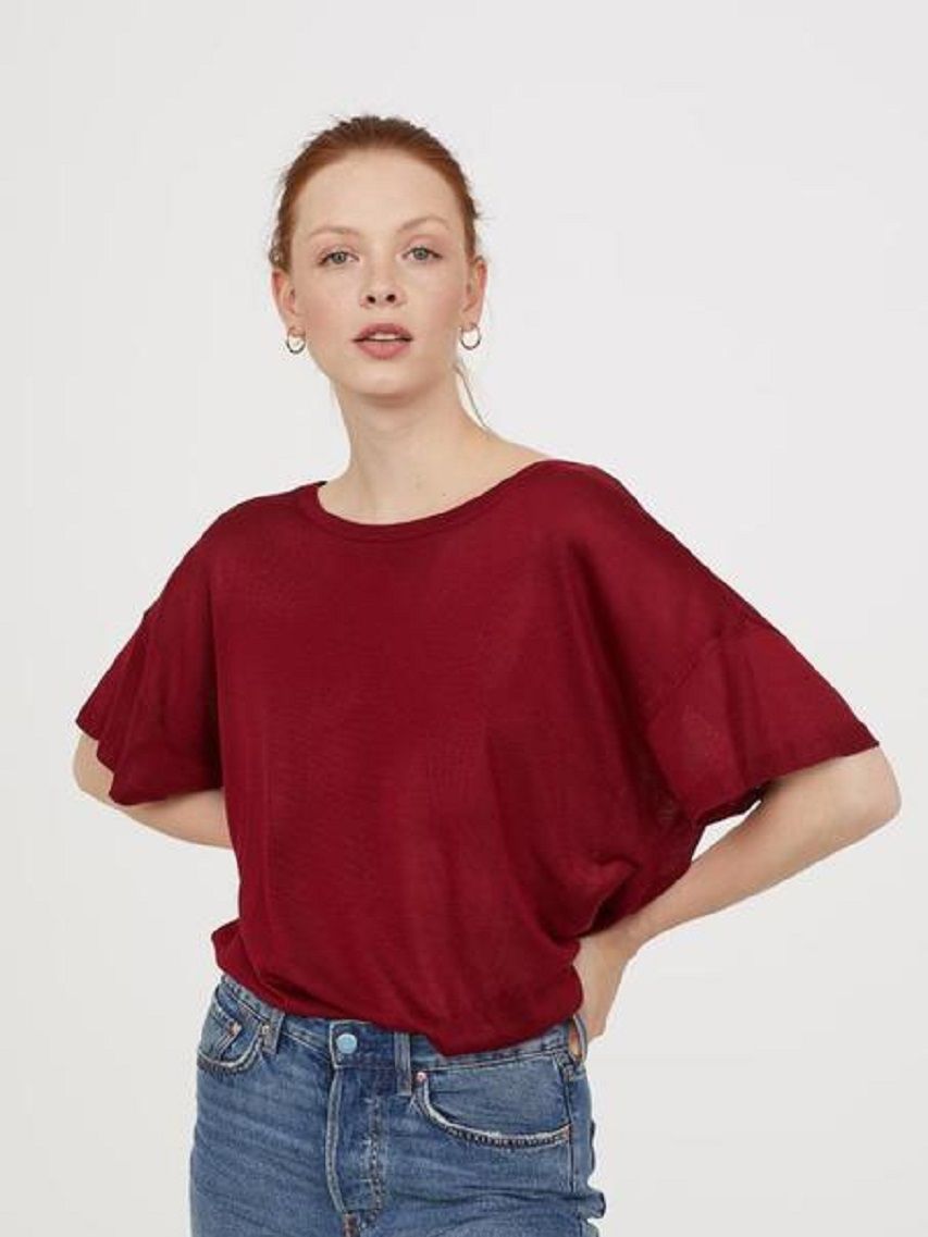 

Блузка H&M 0640613-8 M Бордовая