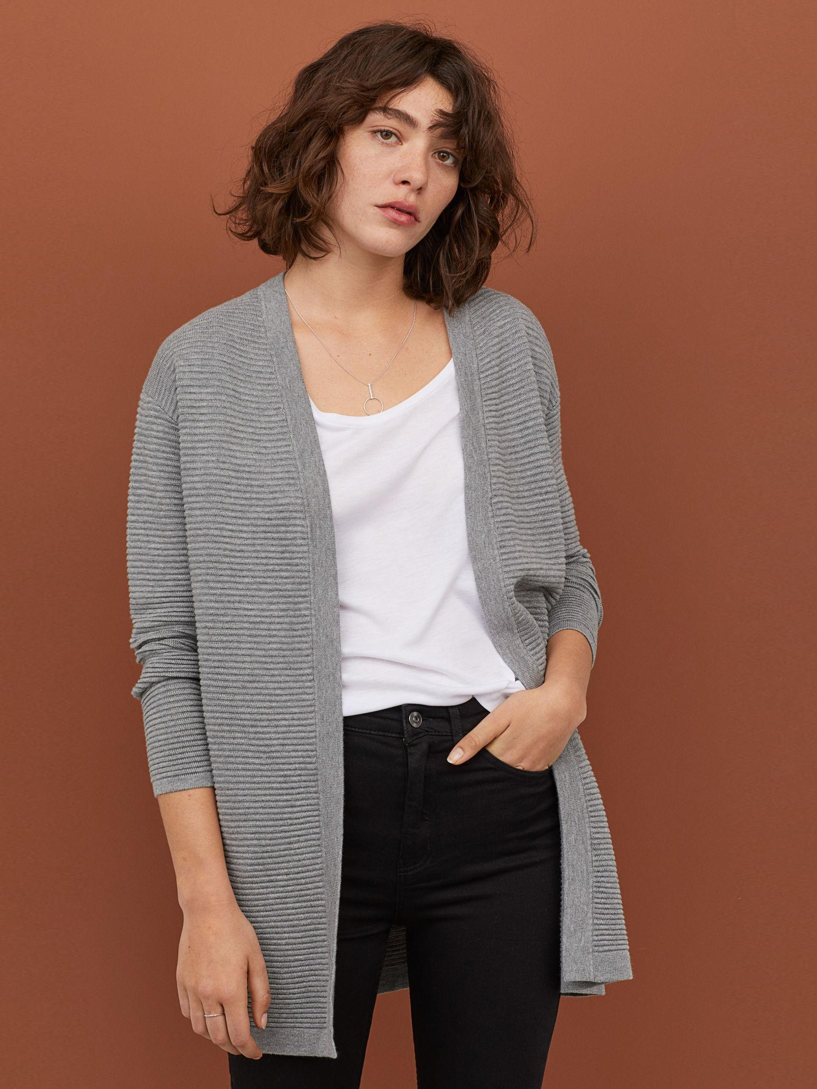 

Кардиган H&M 0684210-8 S Серый
