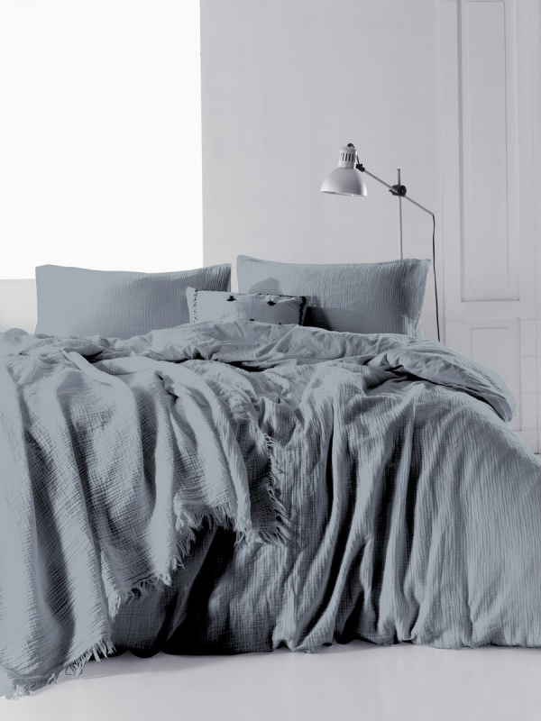

Комплект постельного белья SoundSleep Muslin Dark Grey 160х220х2