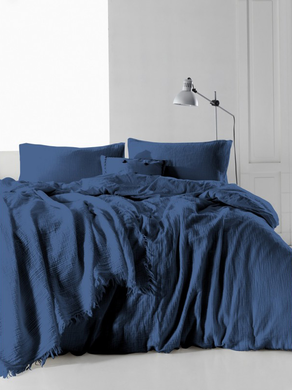 

Комплект постельного белья SoundSleep Muslin Dark Blue 160х220х2