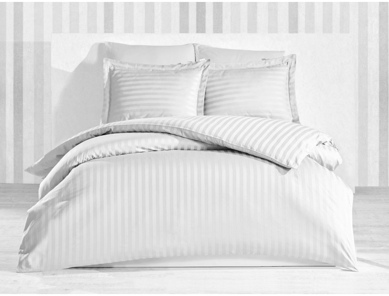 

Комплект постельного белья SoundSleep Stripe White Сатин-страйп Белый 200х220