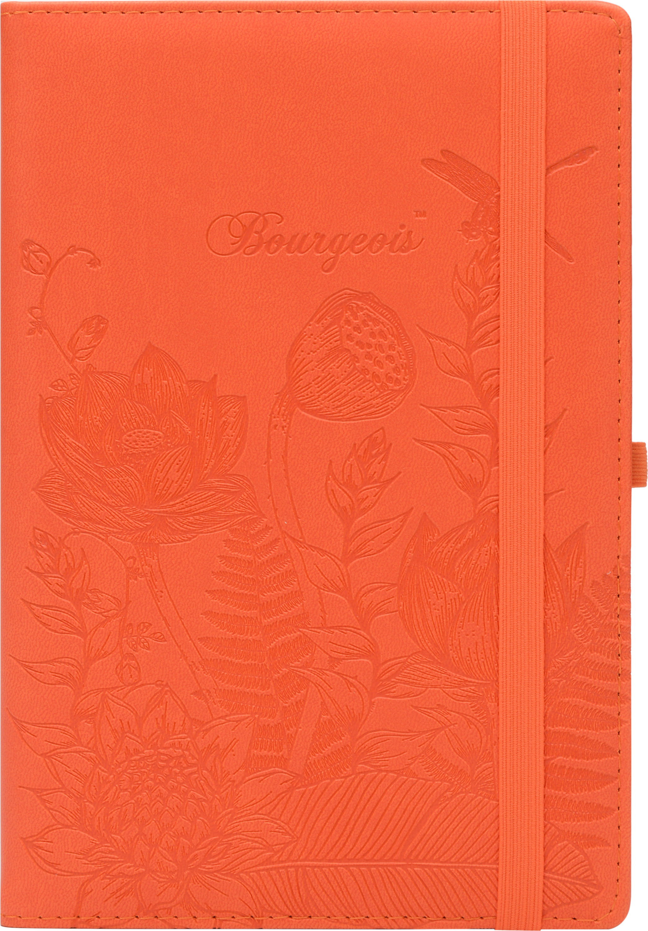 

Блокнот Bourgeois N9190 70 г/м² Искусственная кожа на резинке + тиснение А5 120 листов в линию Оранжевый (6923749728117)