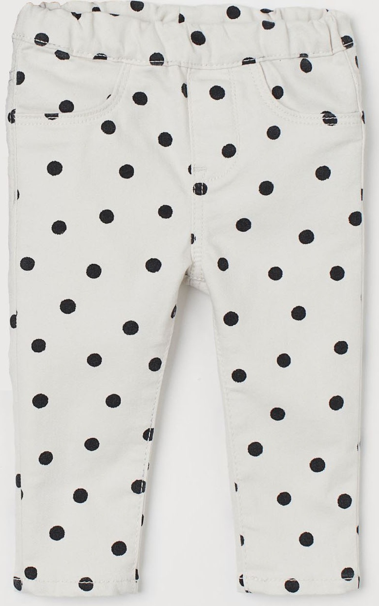 

Джеггинсы H&M 302-80043312 74 см Белые в горох