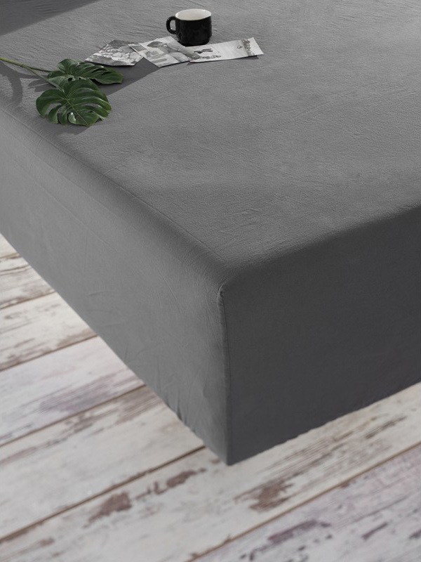 

Простынь на резинке SoundSleep Stonewash Adriatic Dark Gray 160х200