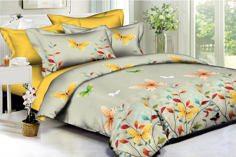 

Комплект постельного белья SoundSleep Yellow Butterflies Полисатин 160х215