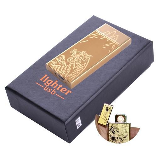 

USB зажигалка в подарочной упаковке Тигр (Спираль накаливания) №HL-54 Gold Lighter