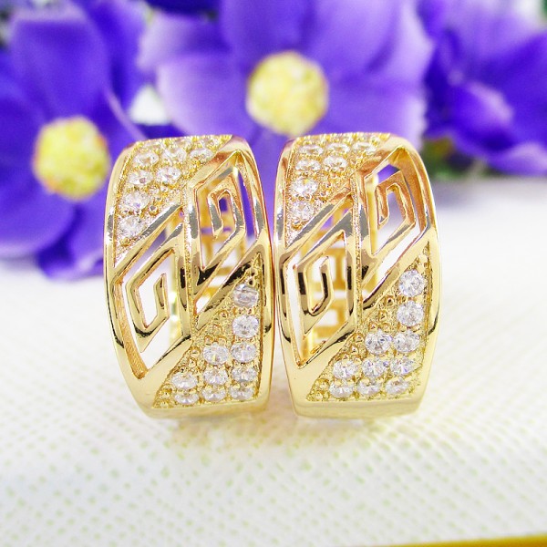 

Серьги Xuping с белыми фианитами позолота 18К 2416000
