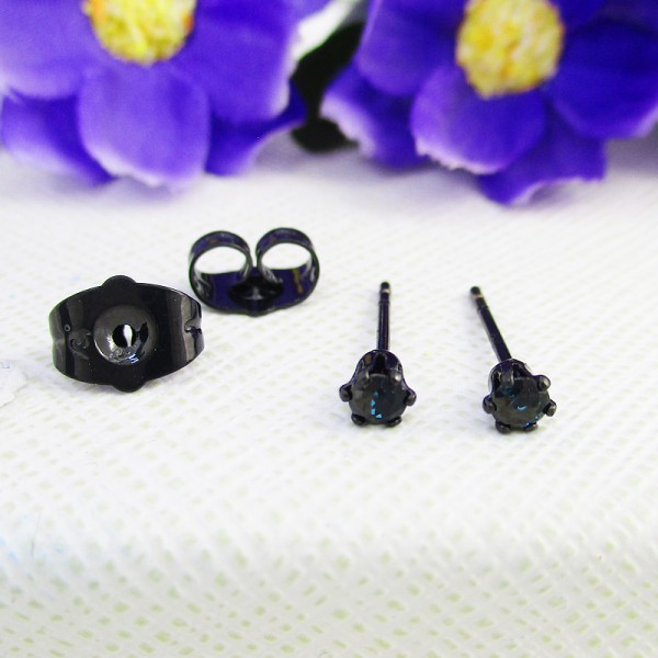 

Серьги Xuping с черными фианитами родиум 2533000