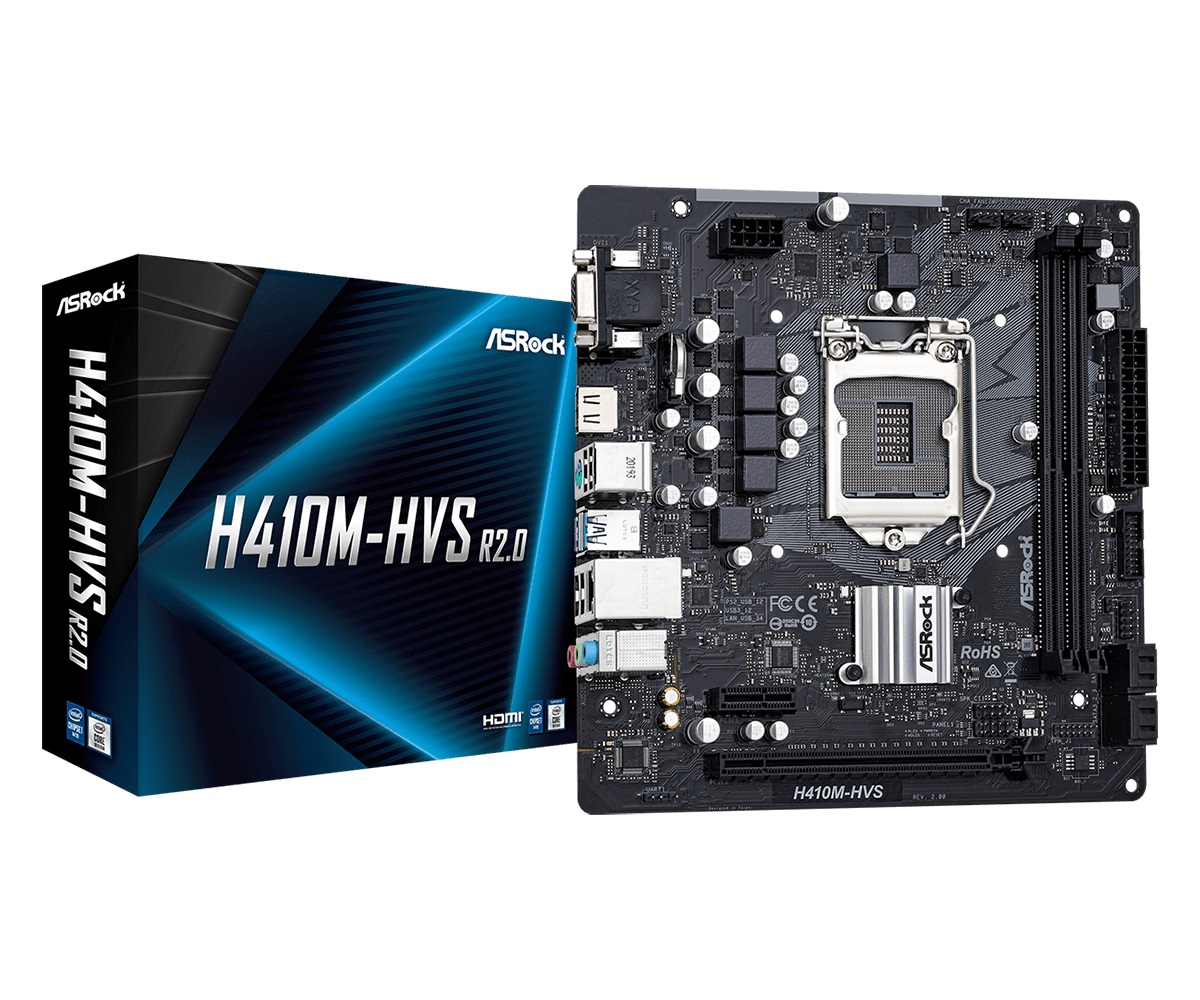 

Материнская плата ASRock H410M-HVS R2.0 Socket 1200