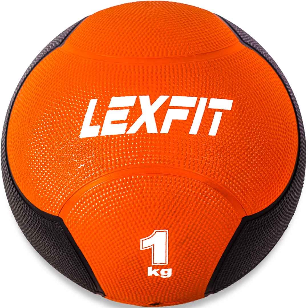 

Медбол LEXFIT 1 кг Черный-красный