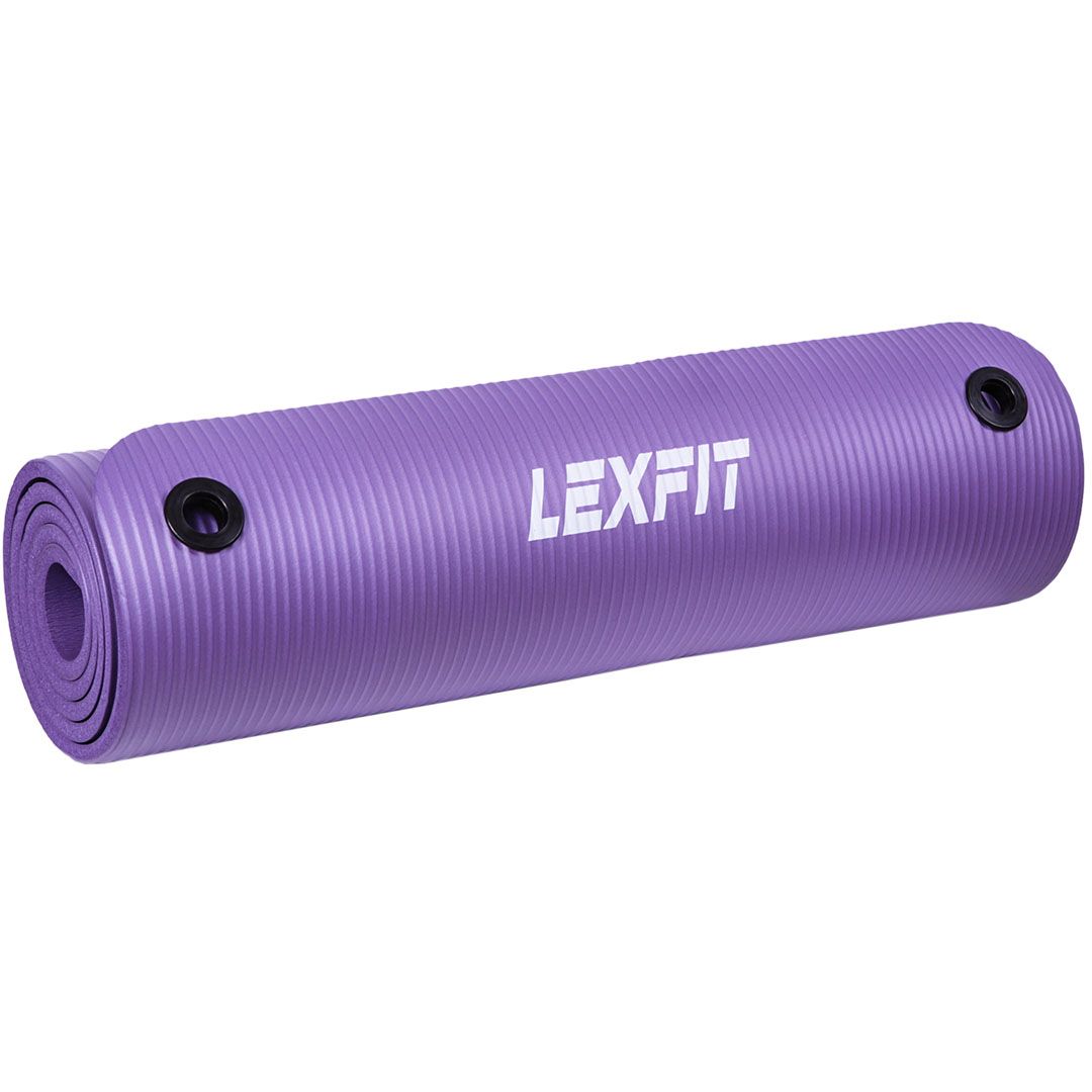 

Коврик для йоги и фитнеса LEXFIT 10 мм Фиолетовый