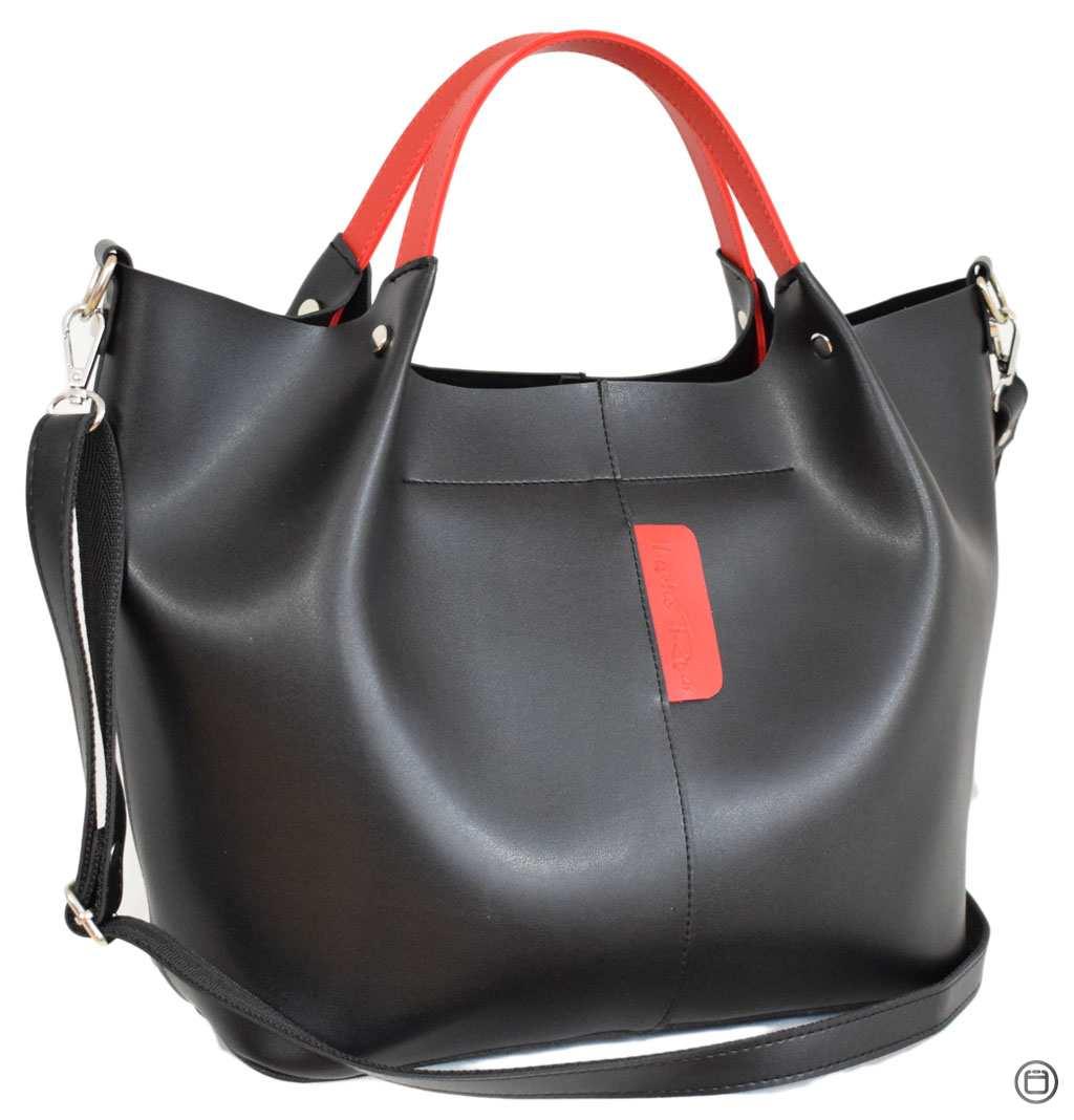 

Женская сумка кожзам Lucherino 575 черно красная