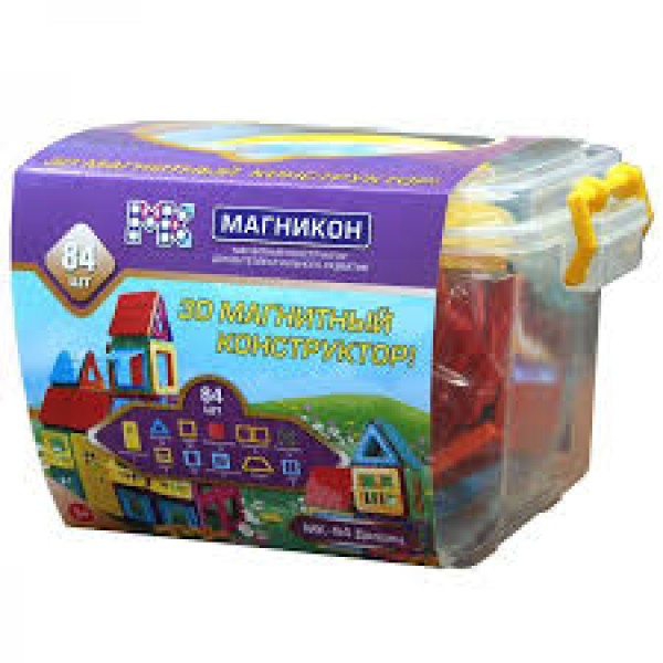 

3D магнитный конструктор 84 детали Магникон