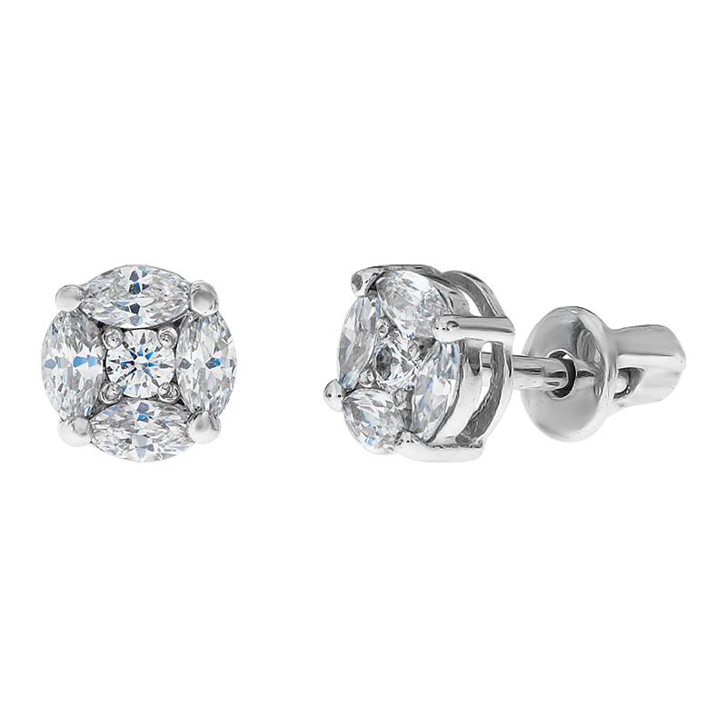 

Серьги-пусеты Diamant с1593с