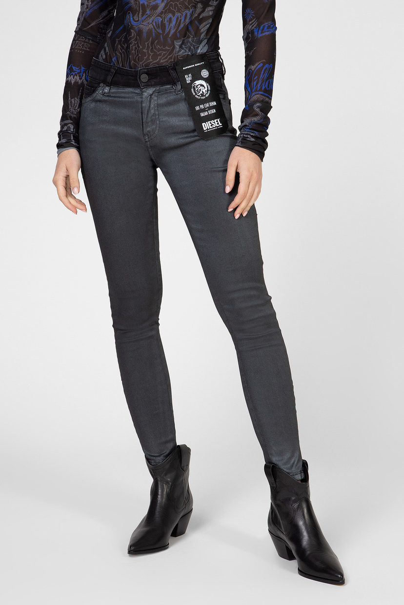 

Женские серебристые джинсы SLANDY-ZIP Diesel 27-32 00SPUI 069GF