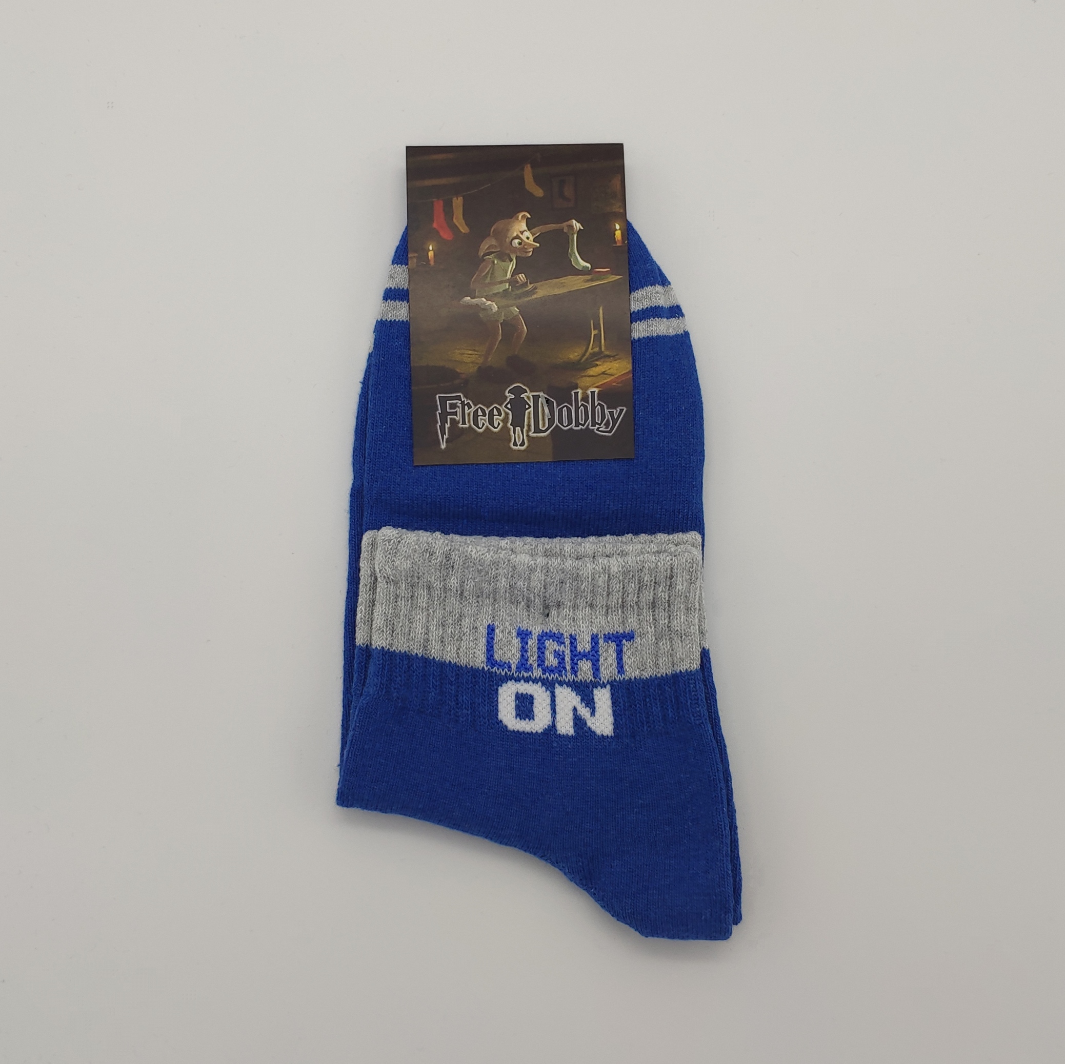 

Женские носки Free Dobby Light on Гарри Поттер Cotton Socks синие размер 35-38