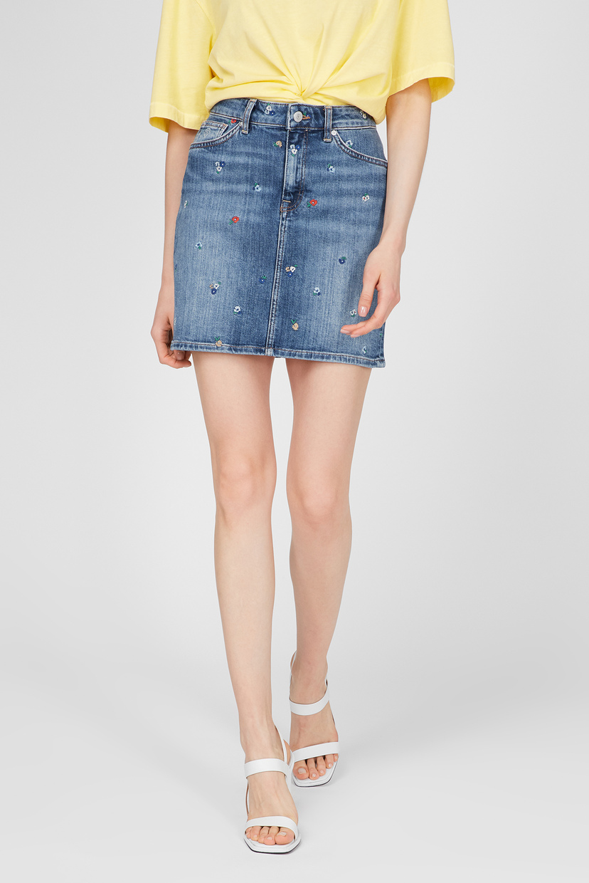 

Женская синяя джинсовая юбка EMBROIDERED DENIM Gant  4400052, Женская синяя джинсовая юбка EMBROIDERED DENIM Gant 36 4400052