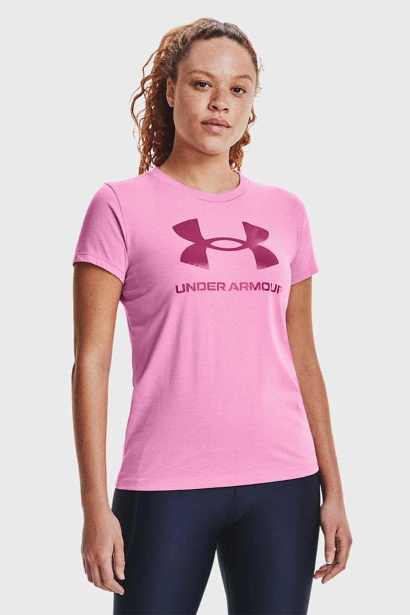 

Женская розовая футболка Live Sportstyle Graphic SSC Under Armour  1356305-680, Женская розовая футболка Live Sportstyle Graphic SSC Under Armour M 1356305-680