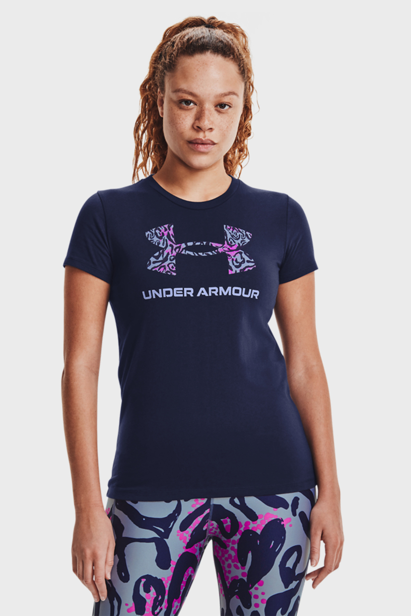 

Женская темно-синяя футболка Live Sportstyle Graphic SSC Under Armour S 1356305-410