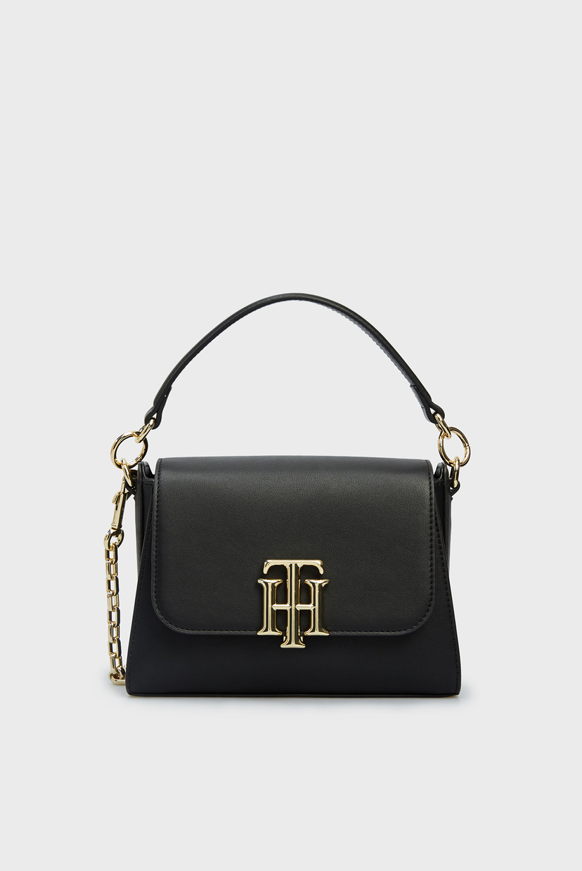 

Женская черная сумка через плечо LOCK Tommy Hilfiger OS AW0AW09972