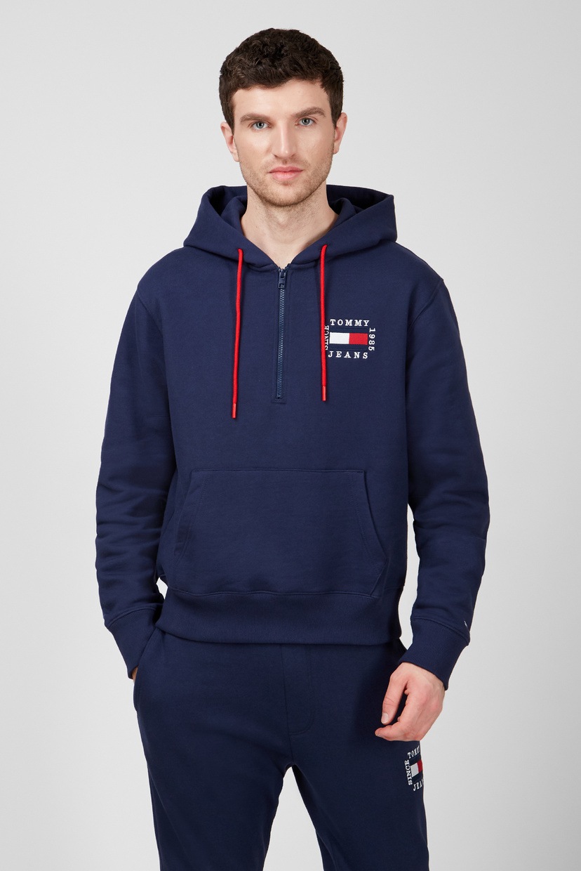 

Мужское синее худи HALF ZIP Tommy Hilfiger M DM0DM08719