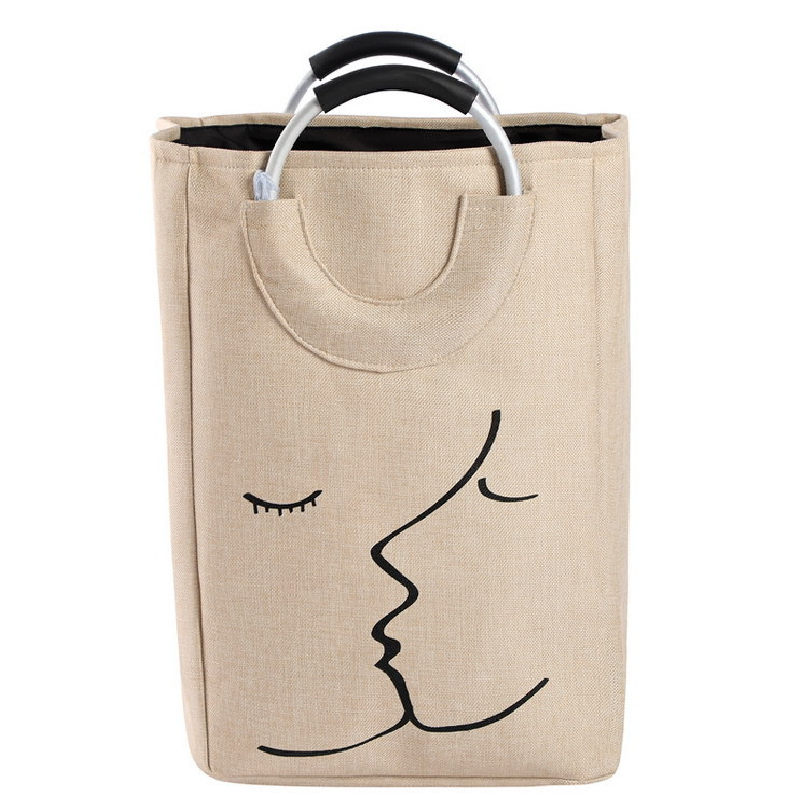 

Корзина сумка для игрушек бежевая Поцелуй (K375 )