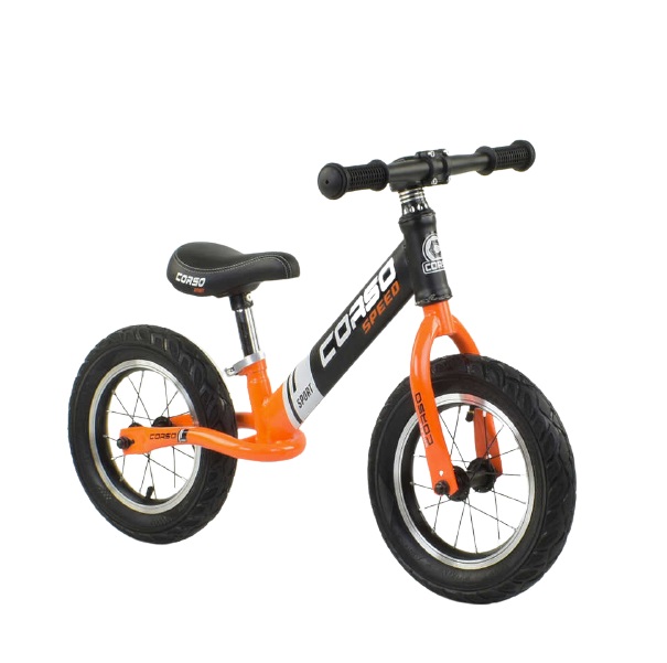 

Велобег "CORSO" стальная рама, надувные колеса 12" Black / Orange (24846)
