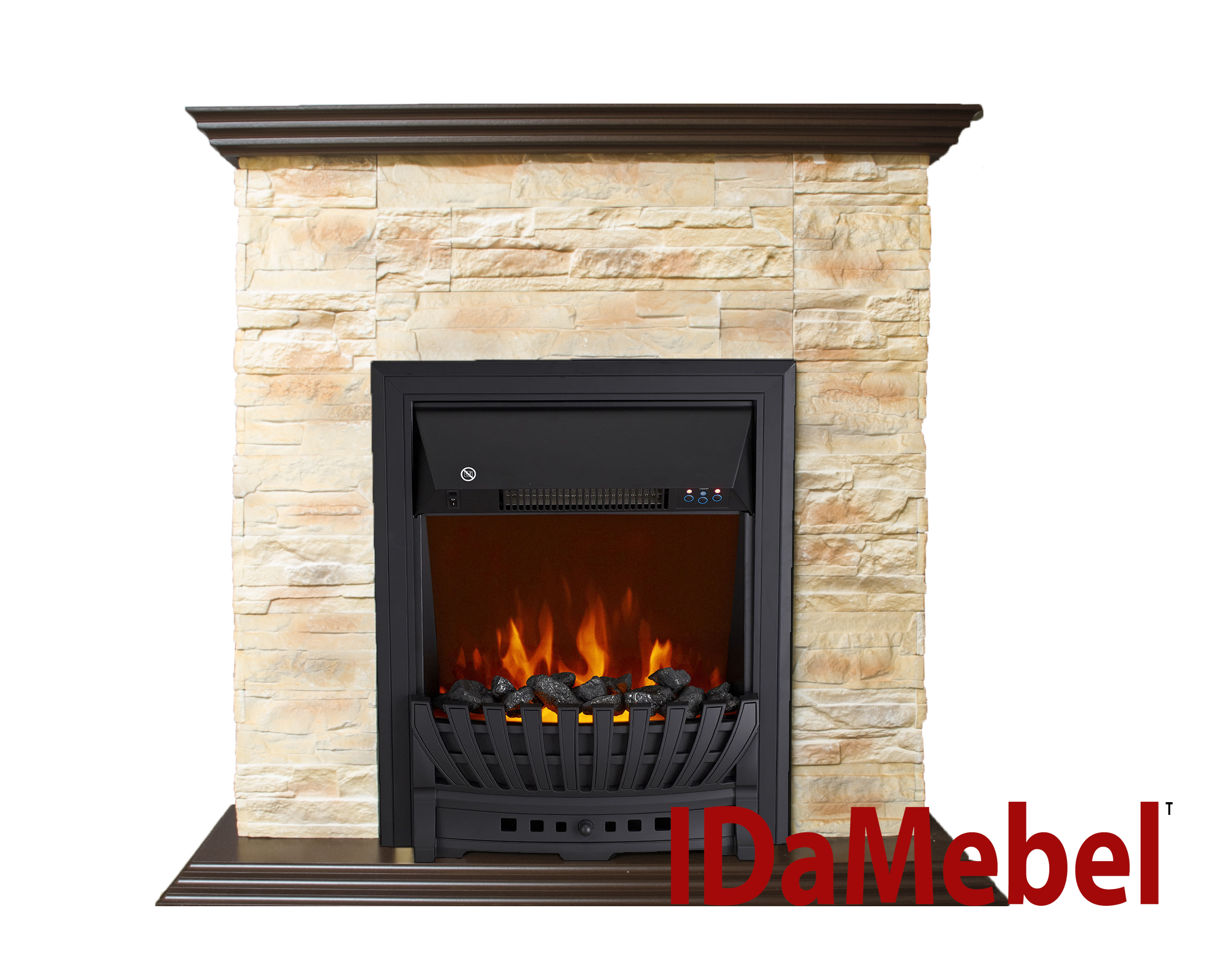

Каминокомплект IDaMebel Sandra Aspen Black