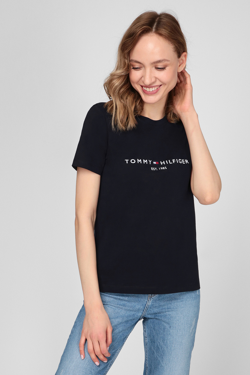 

Женская темно-синяя футболка NEW TH ESS HILFIGER C-NK Tommy Hilfiger M WW0WW28681