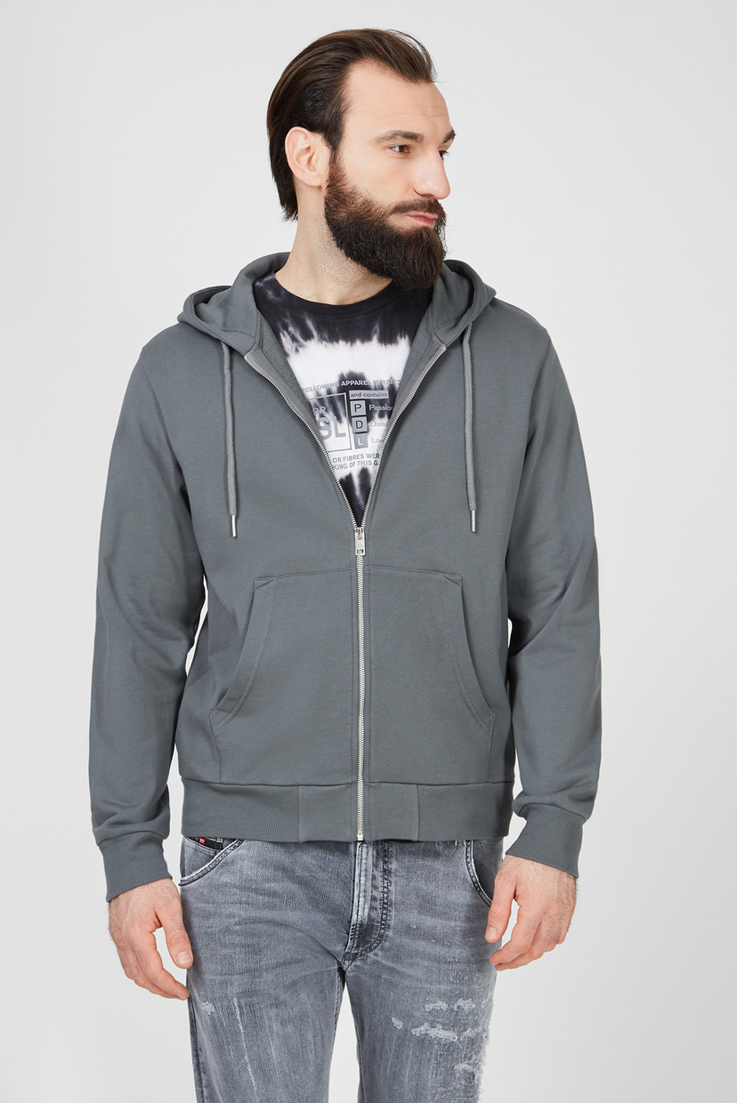 

Мужское серое худи S-GIRK-HOOD-ZIP-COPY Diesel XL A01410 0BAZC