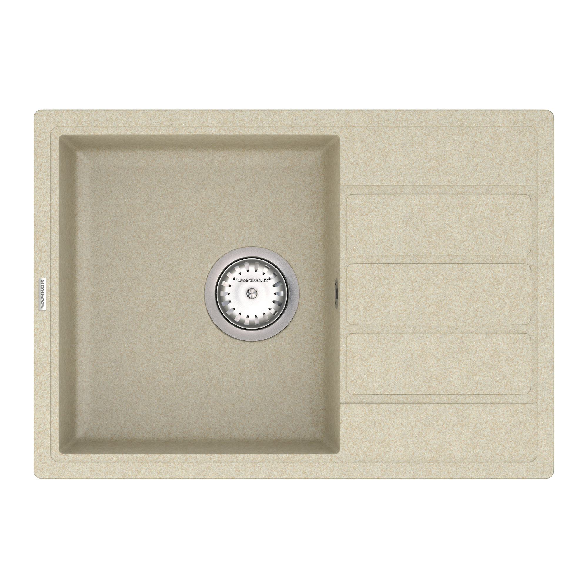 

Мойка Кухонная Vankor Easy Emp 02.62 Beige + Сифон Vankor